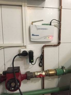 Connection of GSM-module to Buderus Logano G225 the gas boiler with the